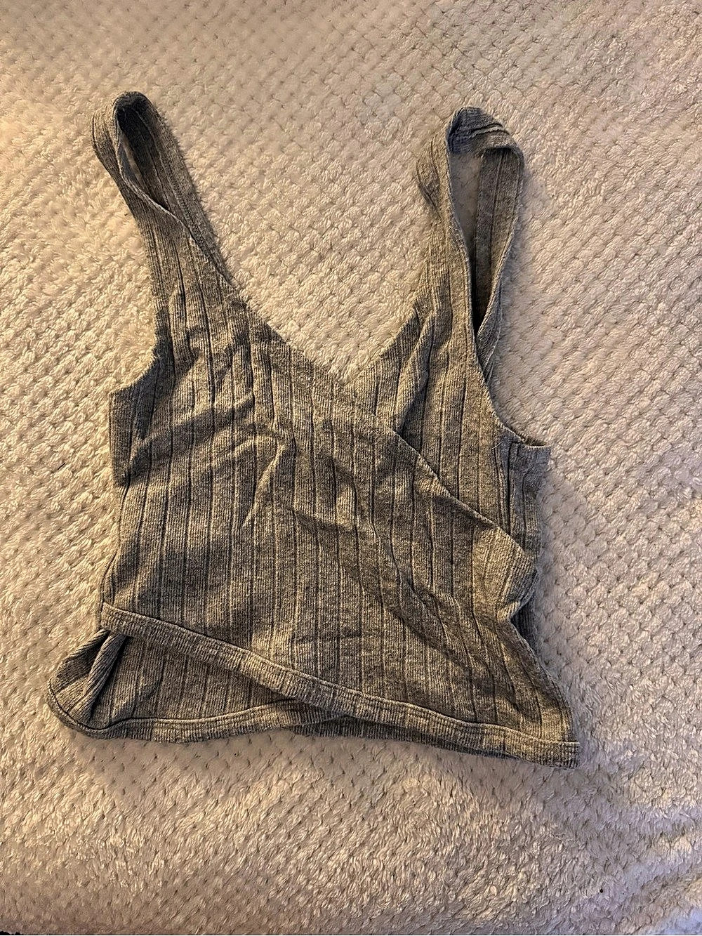 Forever 21 Ribbed Cropped Camisole Gray Size Medium